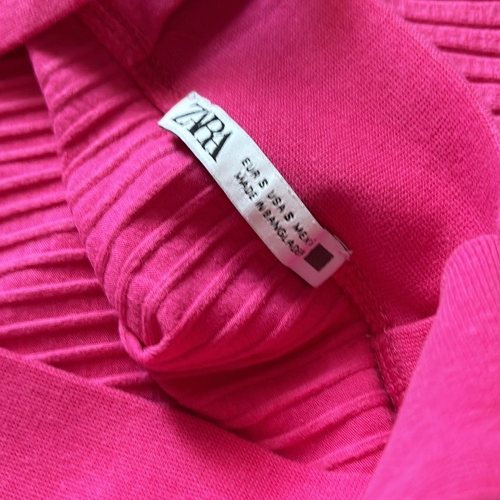 Zara Pink Cross-Strap Crop Top - Picture 4 of 4